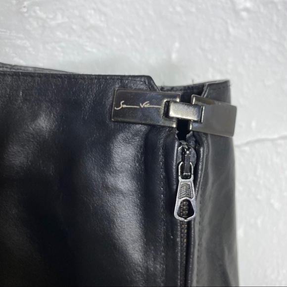 Sa Va Italian Leather Black Skirt - Picture 3 of 5